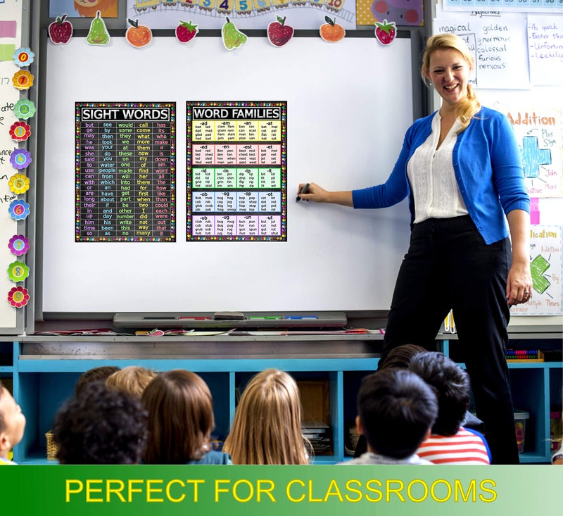 3D Learning LLF Sight Words and Word Families Posters - Laminated 14x19.5 - Educational Charts, Classroom Decorations, Back to School Supplies, Learning Posters for Preschool and Kindergarten, Homeschool Decor - Image 5
